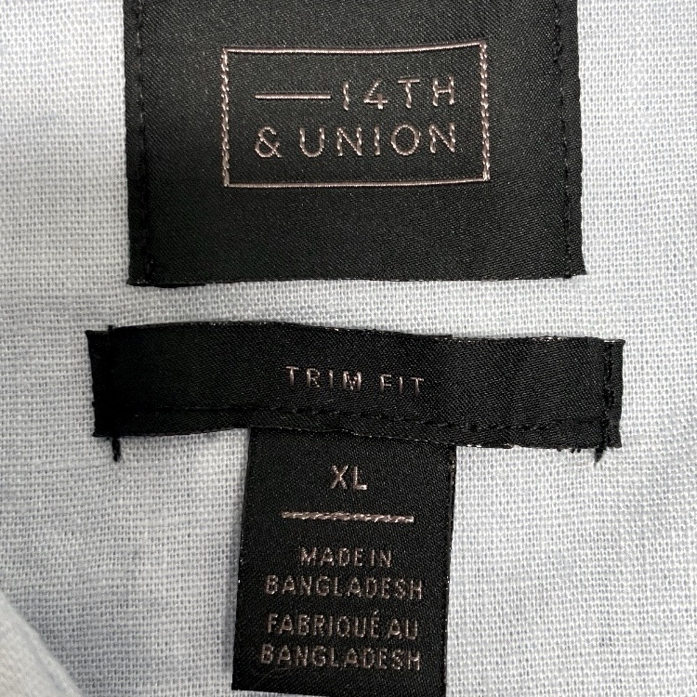 14th & Union Short Sleeve Button Down Shirt, X-Large, Light Blue - Picture 8 of 13